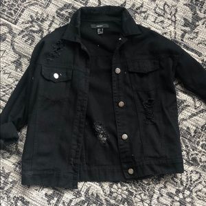 Black denim jacket